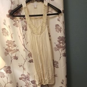 Ivory beaded tank top